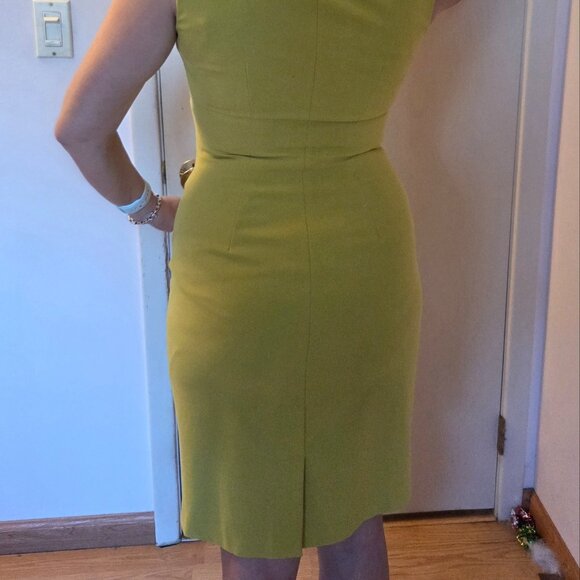 Calvin Klein Chartreuse Green Zipper Dress - Picture 2 of 4